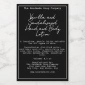 レトロブラック防水化粧品ボトルラベル ワインラベル (シングルラベル)