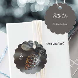 レトロブラック・シルバー・クリスマスデコレーション フェイバータグ