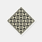 レトロブラック&タンパターン スタンダードカクテルナプキン (角)