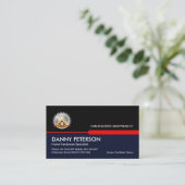 レトロブラック・ブルー・ハンドメイヤー層 名刺 (スタンド正面)