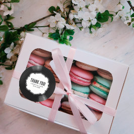 レトロブラック&ホワイトビニール結婚レコード ラウンドシール