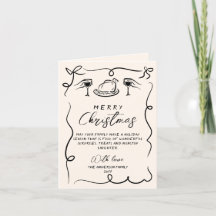 レトロブラック&ホワイト引き出しメリークリスマス