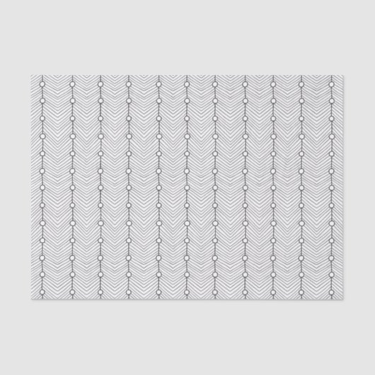 レトロブラック&ホワイト抽象芸術パターン 薄葉紙 (正面)