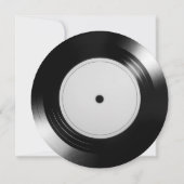 レトロブラックLPレコード50thバースデーパーティー 招待状 (裏面)