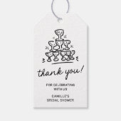 レトロブランチとバブーブリーサンキューラベル ギフトタグ (正面)