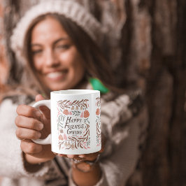 レトロブランチ離れパンプキン秋感謝祭 コーヒーマグカップ