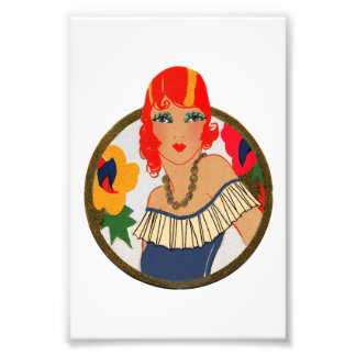 レトロブリッジタリーレッドヘッド フォトプリント           