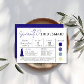 レトロブリーズメイド情報カード、ブライダルパーティガイド 招待状