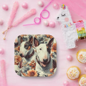 レトロブルテリアシームレ絵を描ームズ ペーパープレート (パーティー)