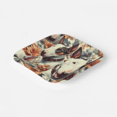 レトロブルテリアシームレ絵を描ームズ ペーパープレート (傾斜あり)