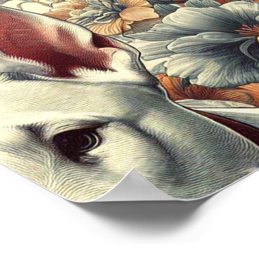 レトロブルテリアシームレ絵を描ームズ ポスター (角)