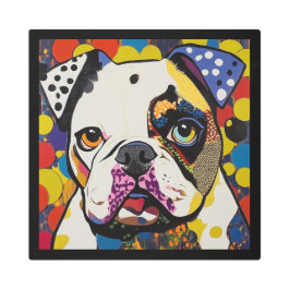 レトロブルドッグビベス メタルプリント