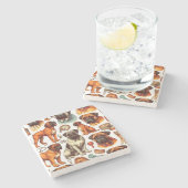 レトロブルマスティフ ストーンコースター (横)