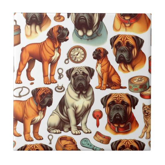 レトロブルマスティフ タイル (正面)