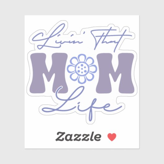 レトロブルーとパープルリヴィン'その母ライフビニール シール (シート)