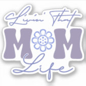 レトロブルーとパープルリヴィン'その母ライフビニール シール (正面)