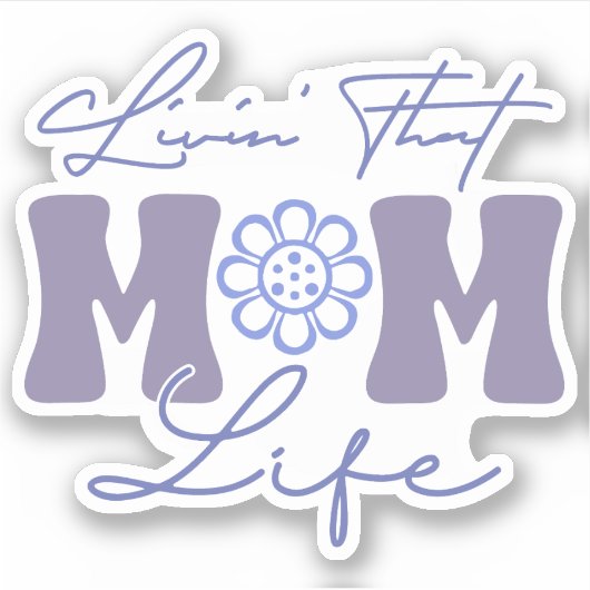 レトロブルーとパープルリヴィン'その母ライフビニール シール (正面)