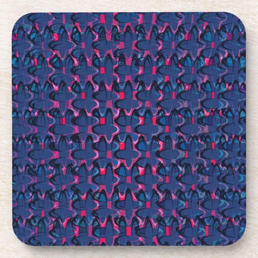 レトロブルーとピンク コースター (正面)