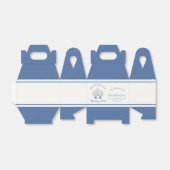 レトロブルーの貝殻とウェディングベルの独身最後の夜  フェイバーボックス (折り畳みなし)