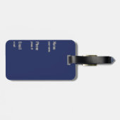 レトロブルーウェーブズカスタムー ラゲッジタグ (裏面横)