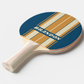 レトロブルーウェーブボーストライプドの名前 卓球ラケット (正面アングル)