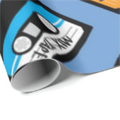 レトロブルーギークおたく誕生日1980sヴィンテージ ラッピングペーパー (ロールコーナー)