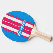 レトロブルークラッシュボーストライプドの名前 卓球ラケット (横)