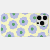 レトロブルーグリーンフローラお洒落ヒッピ名門私立校風のー Case-Mate iPhoneケース (裏面 (横))