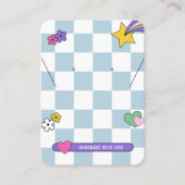 レトロブルーグルービーイヤリングジュエリーディスプレイカード 名刺 (正面)