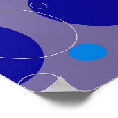 レトロブルーサークル&オーバルペリウニ王室のクルアクア ポスター (角)