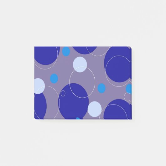 レトロブルーサークル&オーバルペリウニ王室のクルアクア ポストイット (正面)