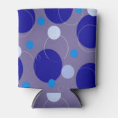 レトロブルーサークル&オーバルペリウニ王室のクルアクア 缶クーラー (正面)