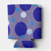 レトロブルーサークル&オーバルペリウニ王室のクルアクア 缶クーラー (裏面)