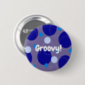 レトロブルーサークル&オーバルペリウニ王室のクルアクア 缶バッジ (正面&裏面)