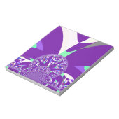 レトロブルーシアン万華鏡のように千変万化するパターンアートプリント ノートパッド (回転)