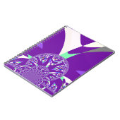 レトロブルーシアン万華鏡のように千変万化するパターンアートプリント ノートブック (左側)