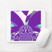 レトロブルーシアン万華鏡のように千変万化するパターンアートプリント マウスパッド (マウス)