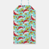 レトロブルーシンプルフェスティバルメリークリスマス ギフトタグ (裏面)