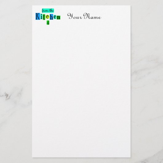 レトロブルースキッチンから Custom Stationery 便箋 (正面)