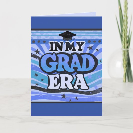 レトロブルースタイリッシュおもしろいインマイグラードエラ引用文 カード (正面)