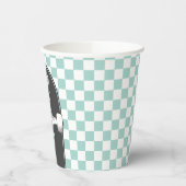 レトロブルーチェックスケートボード2素晴らしい2nd誕生日 紙コップ (左)