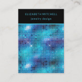 レトロブルーディスコグラム |イヤリングディスプレイカード 名刺 (正面)