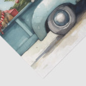 レトロブルートラックとホリデーツリー&ドッグ 薄葉紙 (詳細)