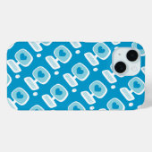 レトロブルーハートコンオタク系のピュータiPhoneケース Case-Mate iPhoneケース (裏面 (横))