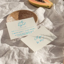 レトロブルーハ書ンドはっきりしたおもしろい結婚ズ 出欠カード