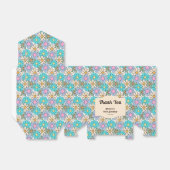 レトロブルーピーチフローラグルーヴィ誕生日 フェイバーボックス (折り畳みなし)