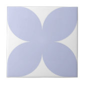 レトロブルーフローラペタルミッドセンチュリーモダンデザイン タイル (正面)