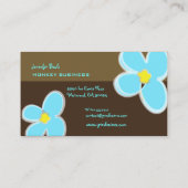 レトロブループラメリア/DIY背景色 名刺 (裏面)