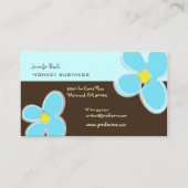 レトロブループルメリア/DIY背景色 名刺 (裏面)