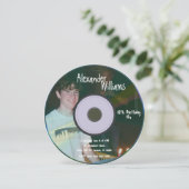 レトロブルーボーイズミュージックCD 誕生日 招待状 (スタンド正面)